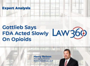 Gottlieb Says FDA Acted Slowly On Opioids-Law360