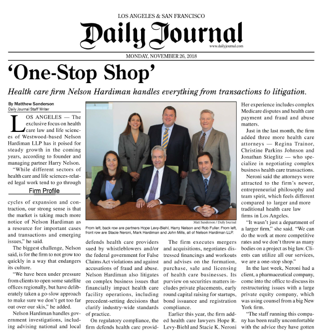 daily journal - one stop shop - nelson hardiman